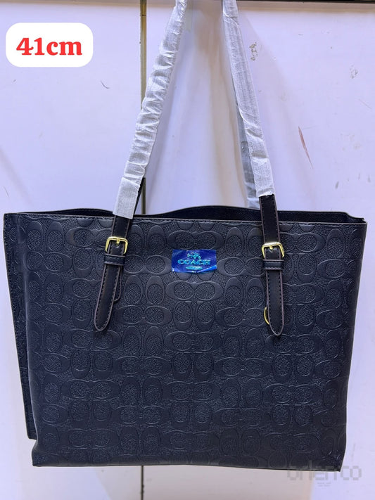 Coach Bag Signature Leather Tote Blue – product view
