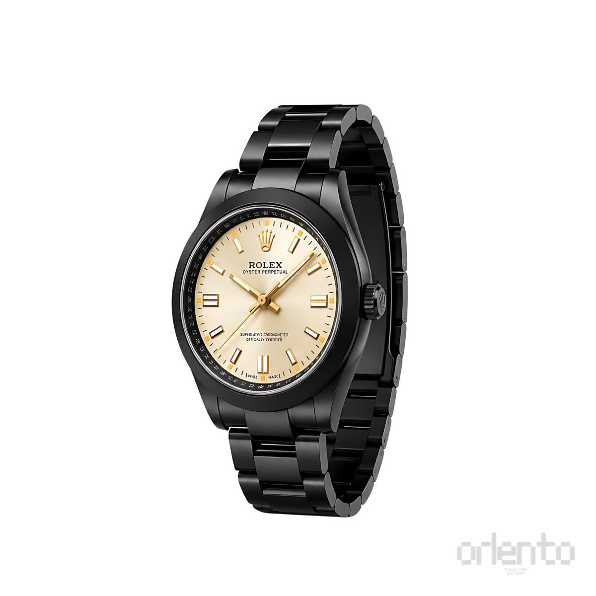 Rolex Milgauss Yellow Dial Matte Black Watch - image 2