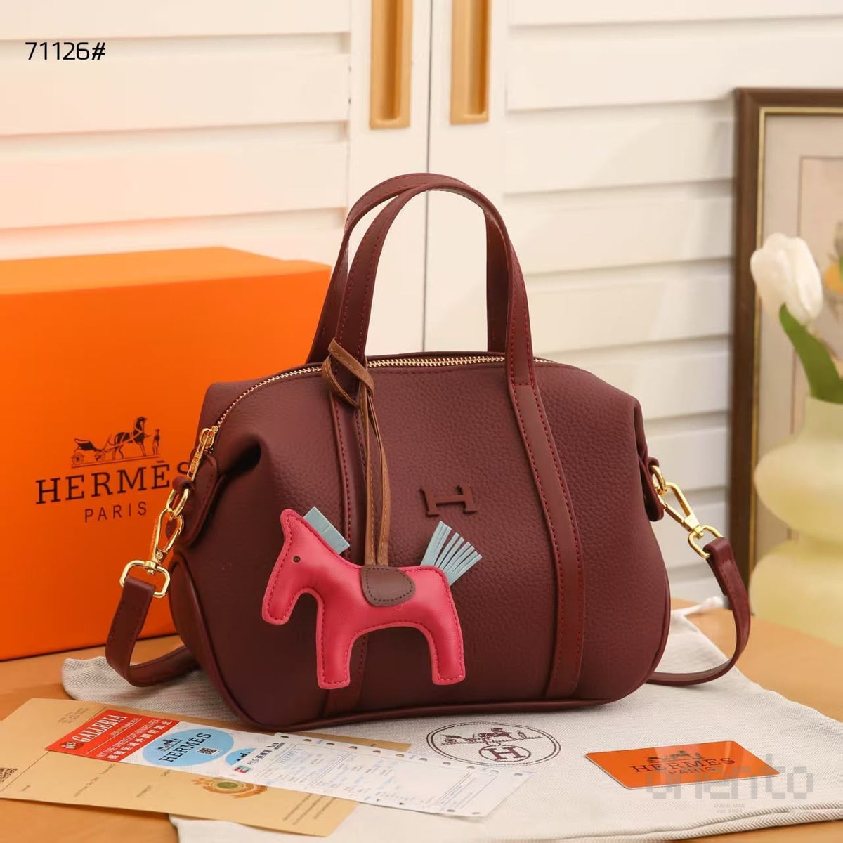 Hermès Bag Togo Leather Satchel Brown Leather – product view