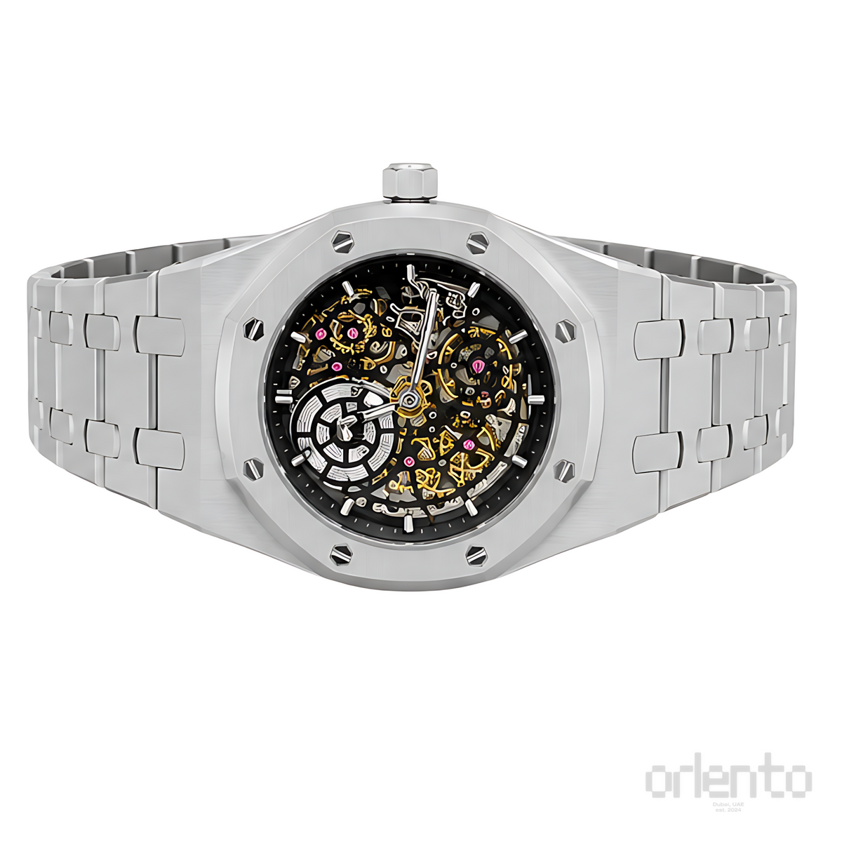 Audemars Piguet White Skeleton Dial Silver Watch - image 3