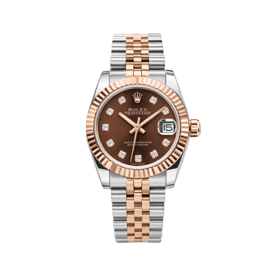 Rolex Watch | Datejust Two-Tone Chocolate Diamond