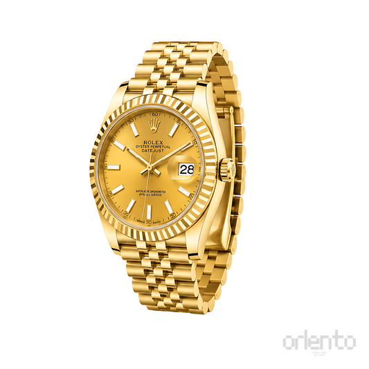 Rolex Datejust Mint Gold Waffle Dial Gold Watch - image 2