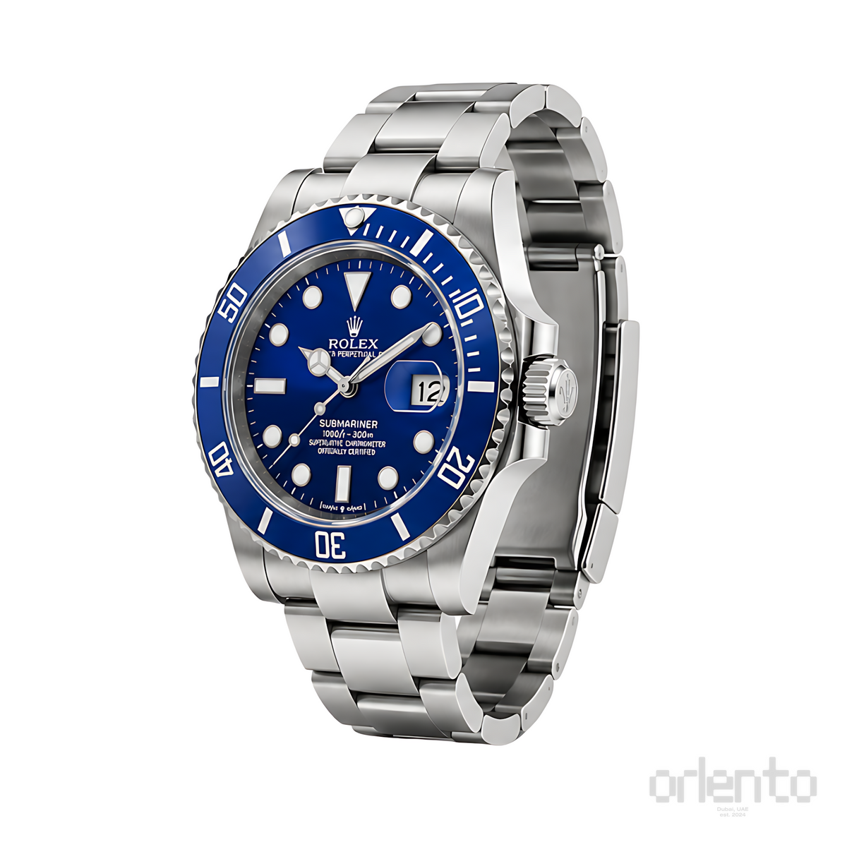 Rolex Submariner Date Blue Dial Silver Watch - image 3