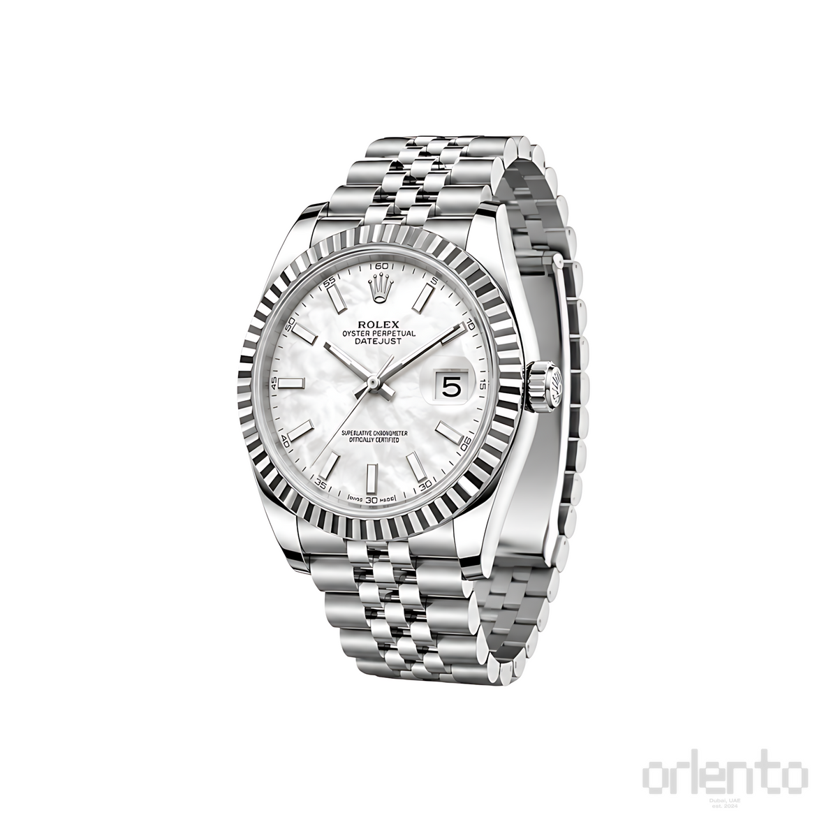 Rolex Datejust Mint White Dial Silver Watch - image 2