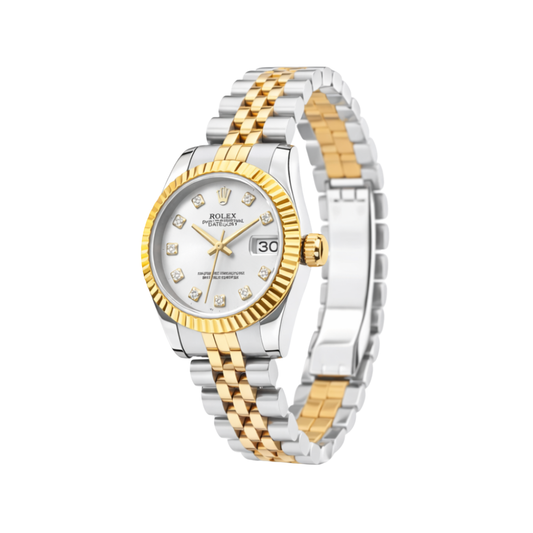 Rolex Watch | Rolex Datejust Silver&Gold-White Dial