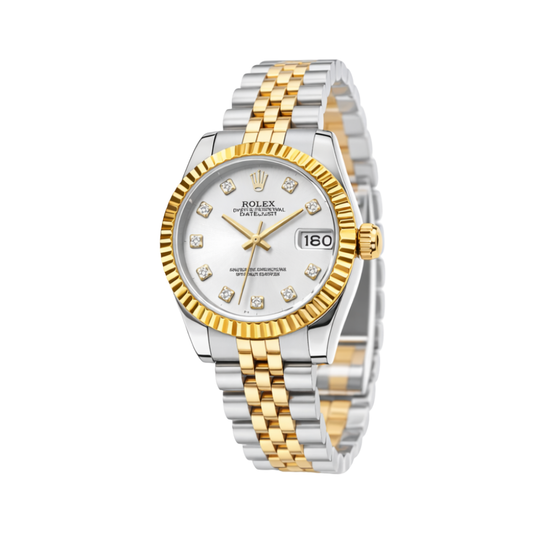 Rolex Watch | Datejust Silver Diamond Dial