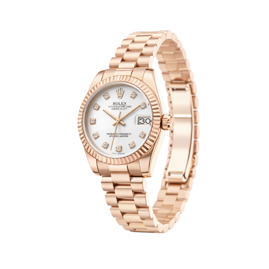 Rolex Watch | Datejust Silver Dial Diamond Bezel