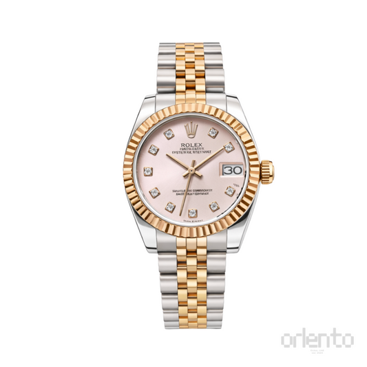 Rolex Watch | Datejust Pink Diamond Dial