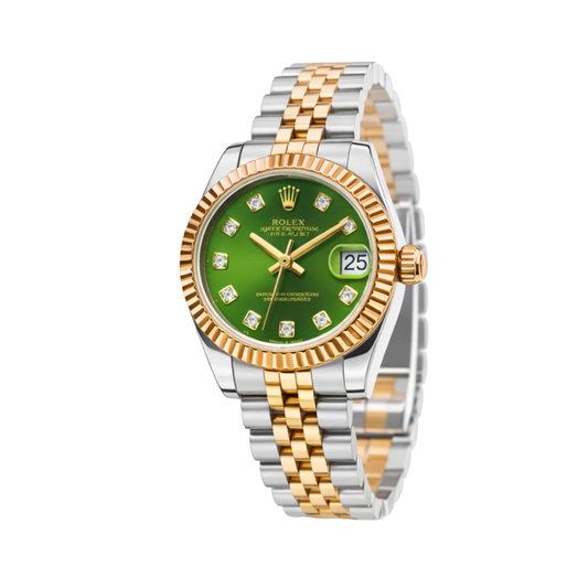 Rolex Watch | Rolex Datejust  White&Gold-Dial Olive-Green