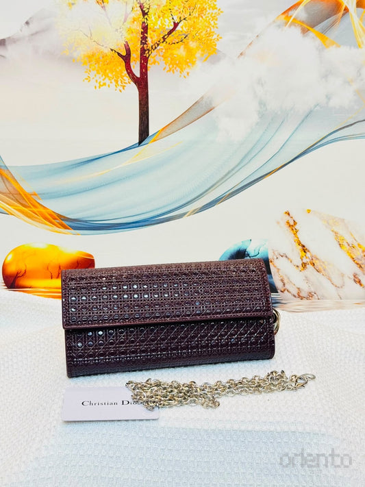 Dior Bag Lady Dior Croisière Wallet Chain Burgudy – product view