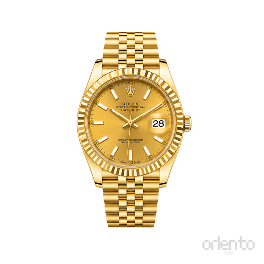 Rolex Datejust Mint Gold Waffle Dial Gold Watch - image 1