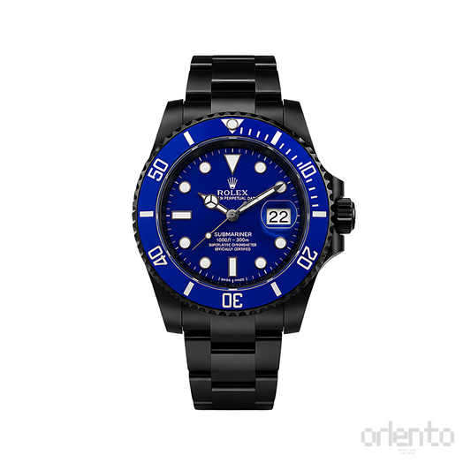 Rolex Submariner Date Blue Dial Blue Bezel Black Watch - image 1