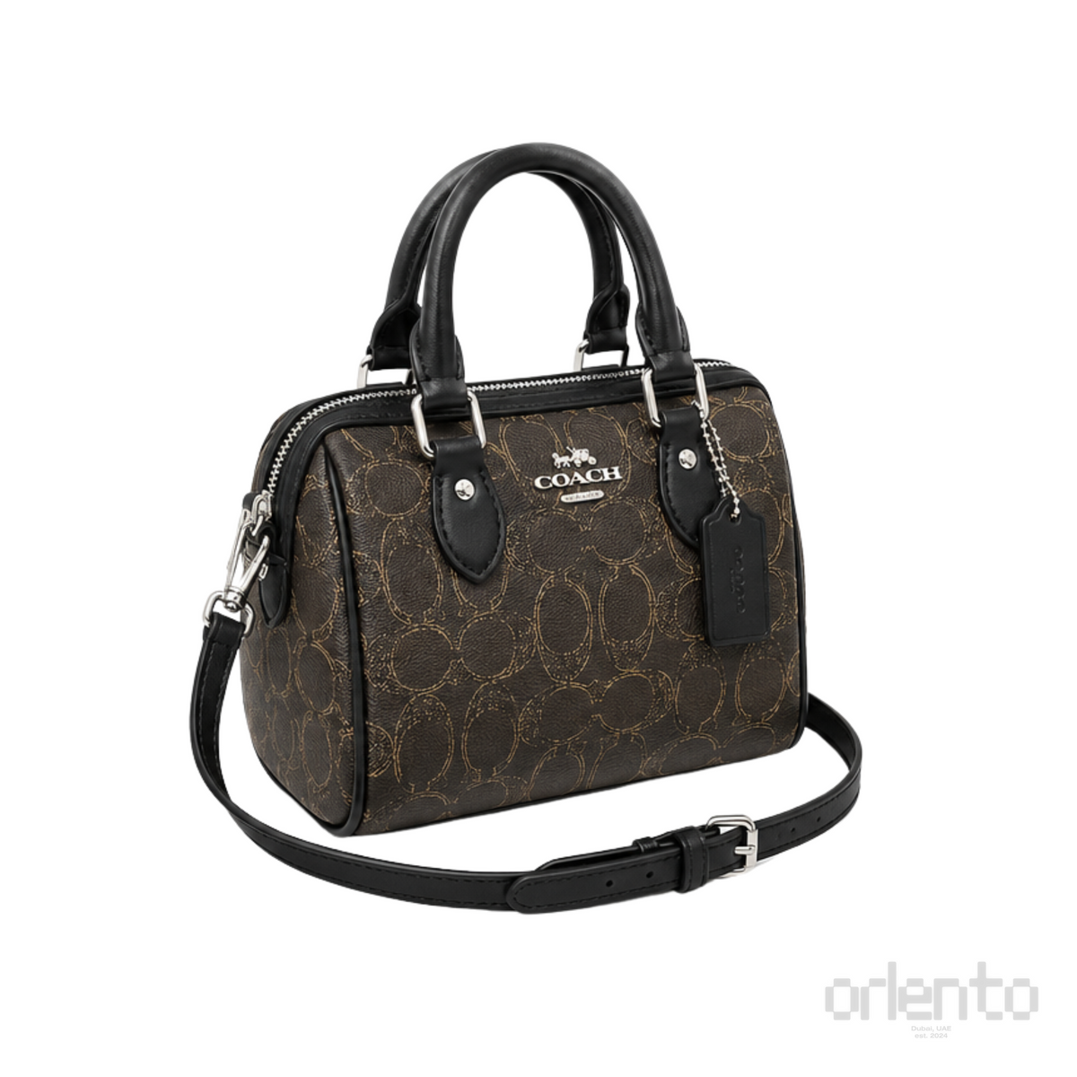 Coach Mini Rowan Brown Black Bag – product view