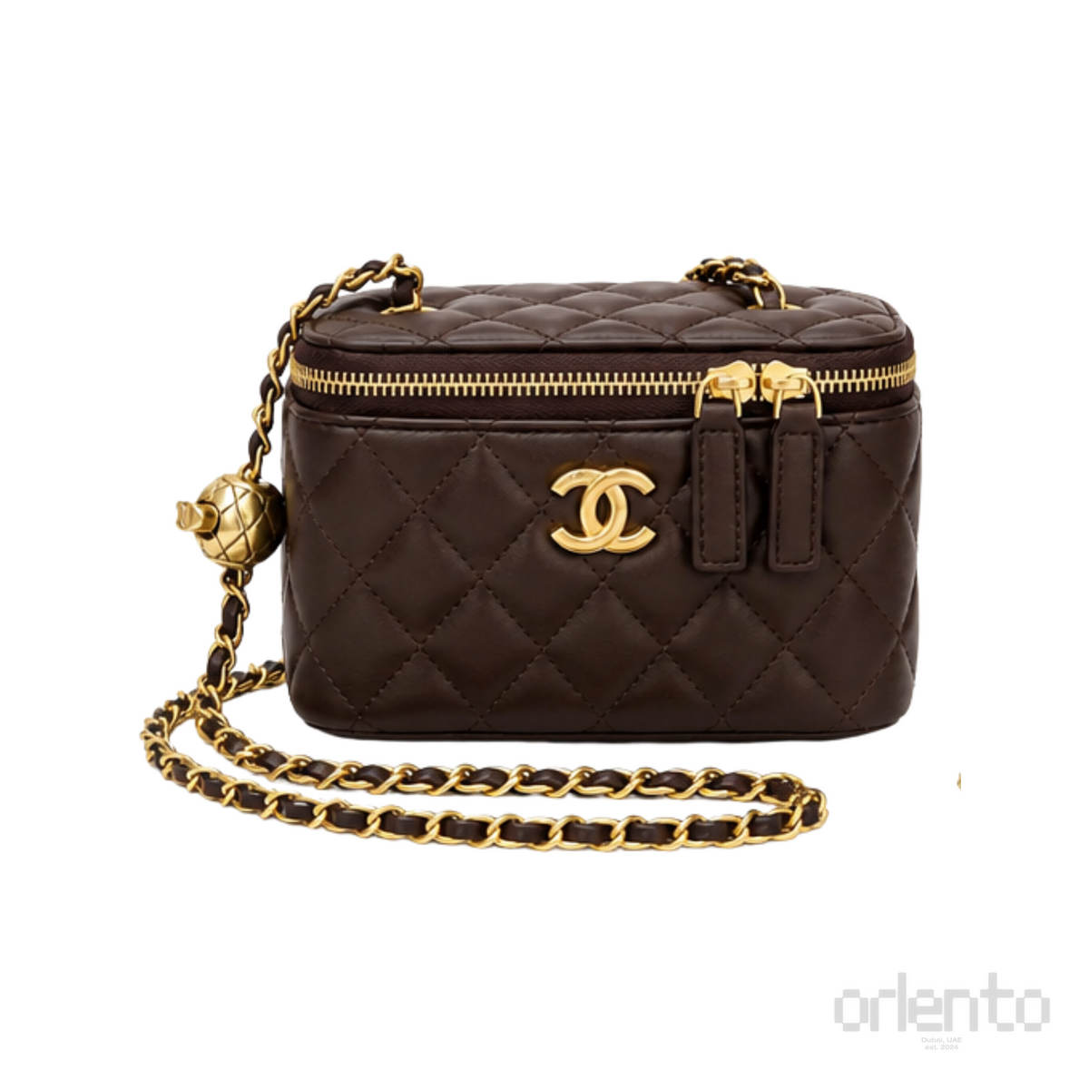 Chanel Pearl Crush Vanity Case Burgundy Bag – product view