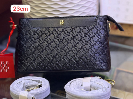 Carolina Herrera Bag Embossed Monogram Crossbody Handbag – product view