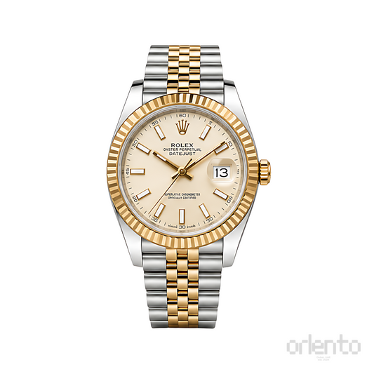 Rolex Datejust Champagne Dial Two Tone Silver Gold Watch - image 1