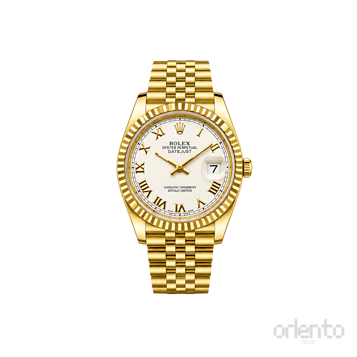 Rolex Datejust Mint Gold White Dial Gold Watch - image 1