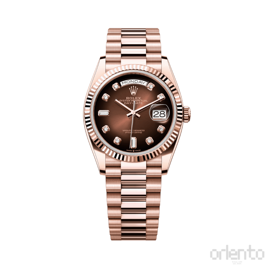 Rolex | Day-Date Brown Ombré Diamond Dial - Free & Fast UAE Shipping