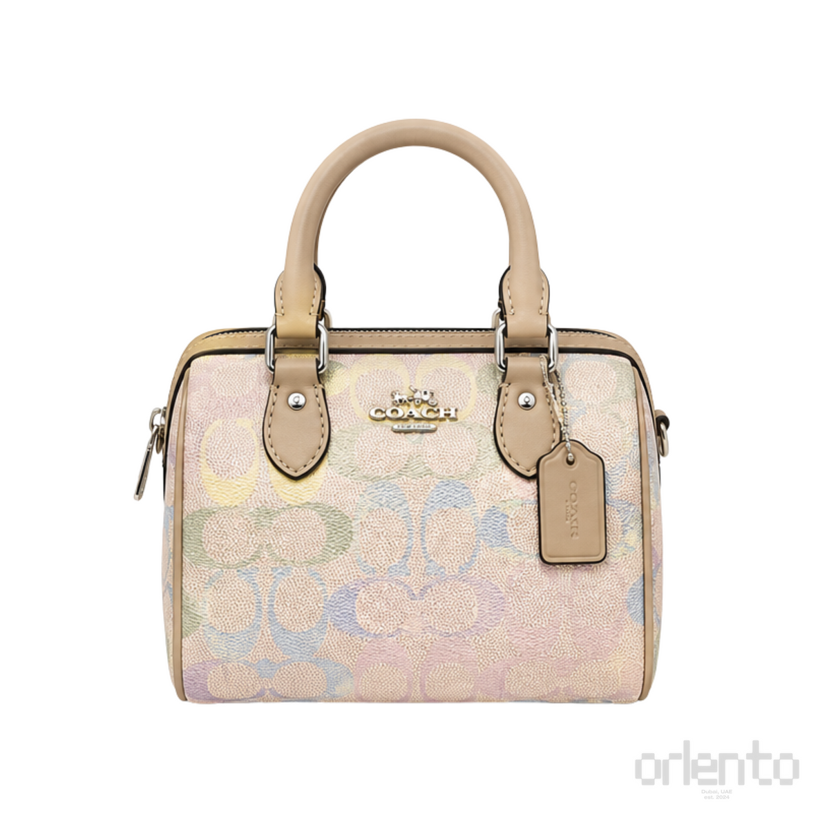 Coach Rowan Satchel Rainbow Signature Canvas – product view
