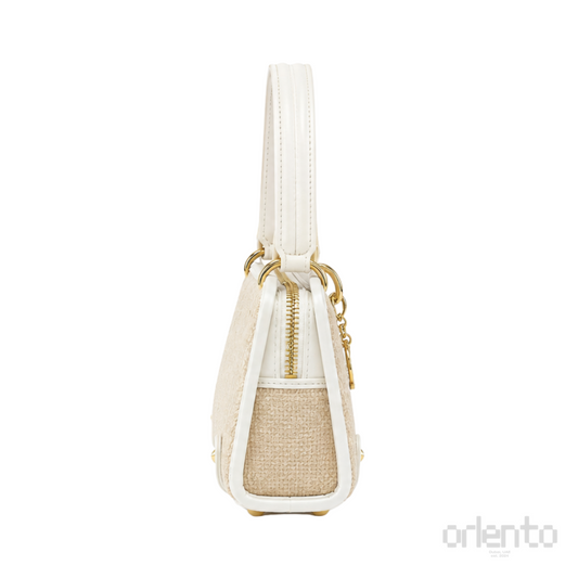 Dior Beige Raffia-Effect Lady D-Joy Bag – product view