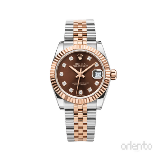 Rolex Watch | Datejust Two-Tone Chocolate Diamond
