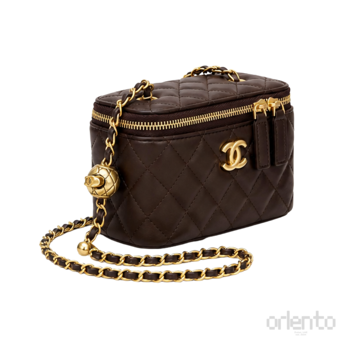 Chanel Pearl Crush Vanity Case Burgundy Bag – product view