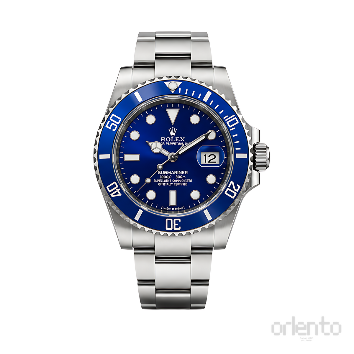 Rolex Submariner Date Blue Dial Silver Watch - image 1
