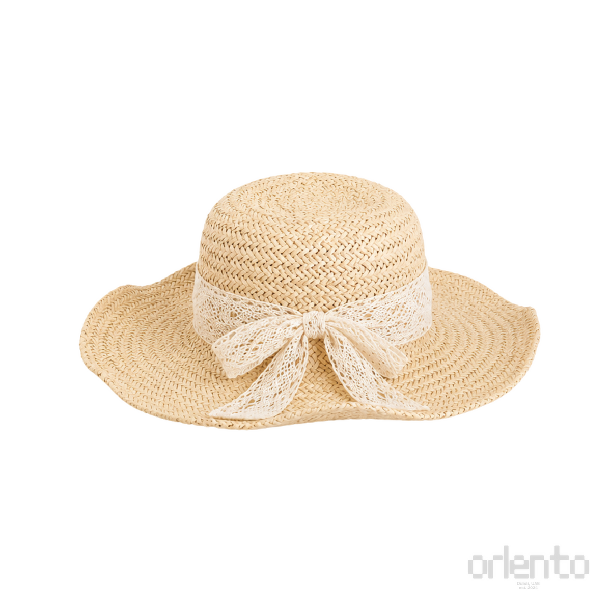 Chanel Straw Sun Hat Distinct Beige Straw Texture – product view