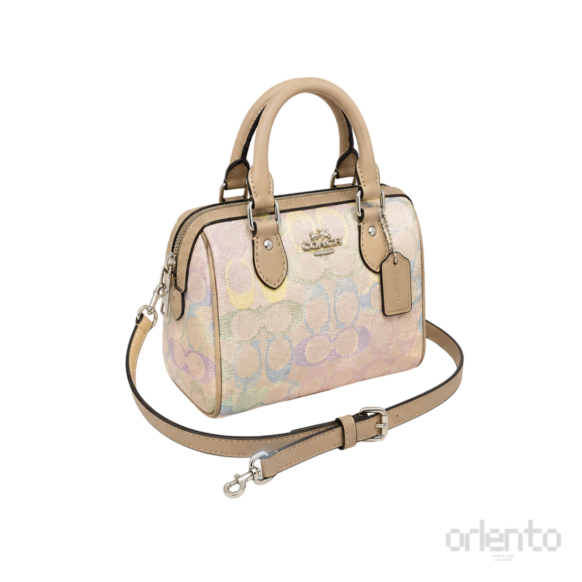 Coach Rowan Satchel Rainbow Signature Canvas – product view