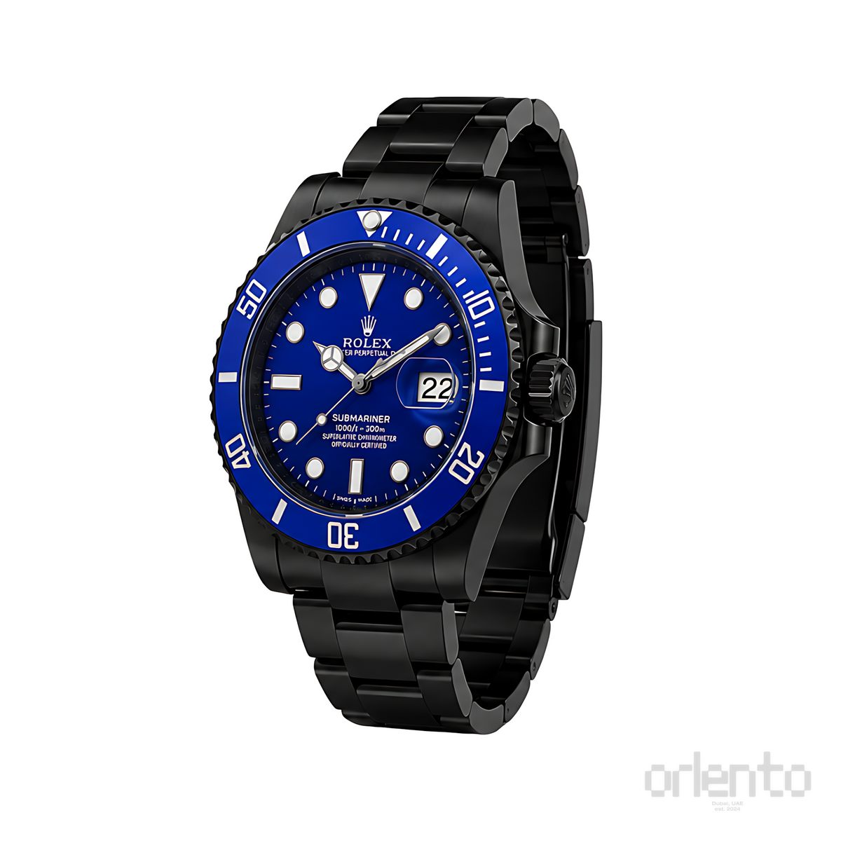 Rolex Submariner Date Blue Dial Blue Bezel Black Watch - image 3