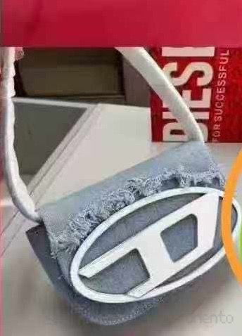 Diesel Bag 1DR Denim Shoulder White – product view