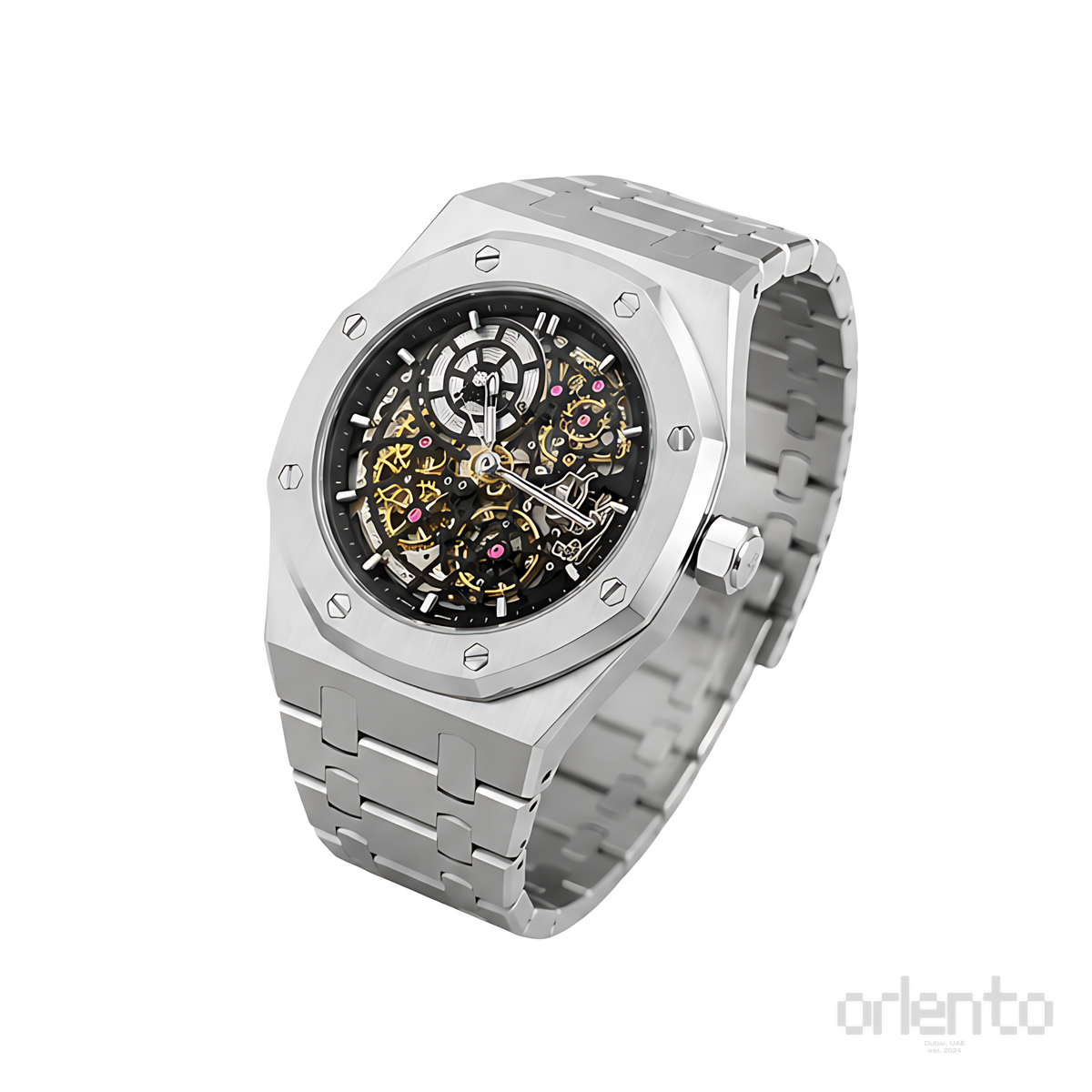 Audemars Piguet White Skeleton Dial Silver Watch - image 2