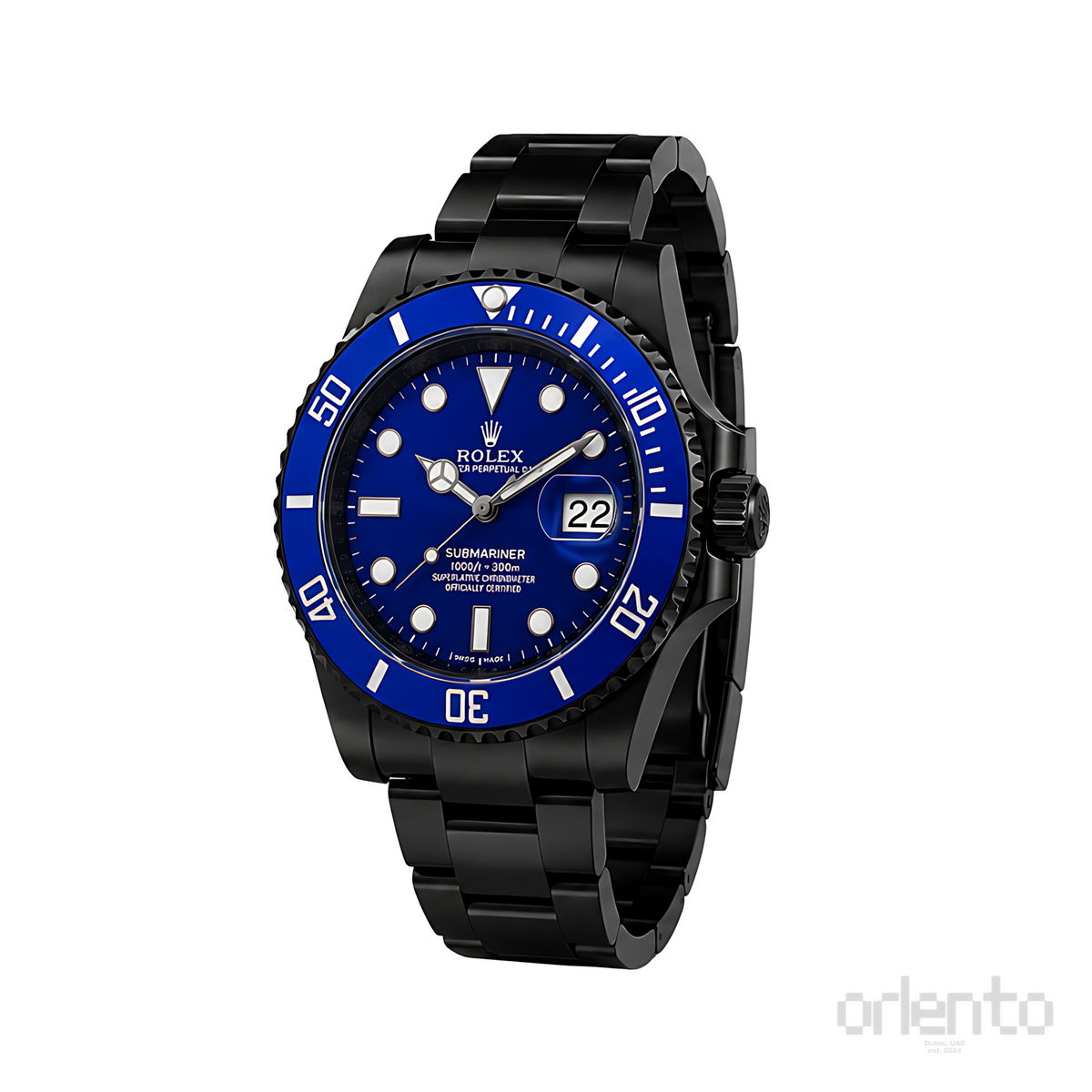 Rolex Submariner Date Blue Dial Blue Bezel Black Watch - image 2