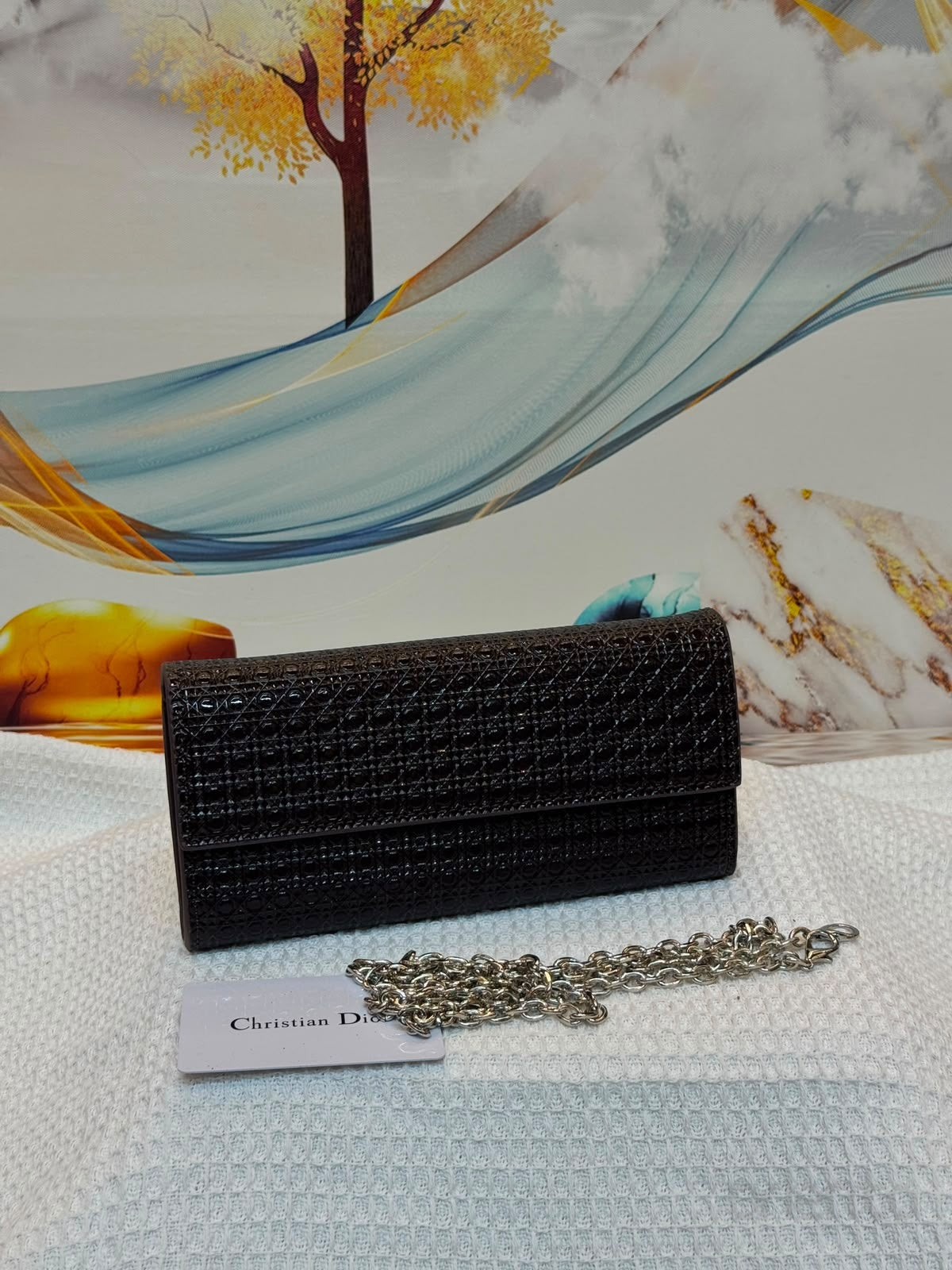 Dior Bag Woven Lambskin Lady Dior Rendezvous Wallet Chain – product view
