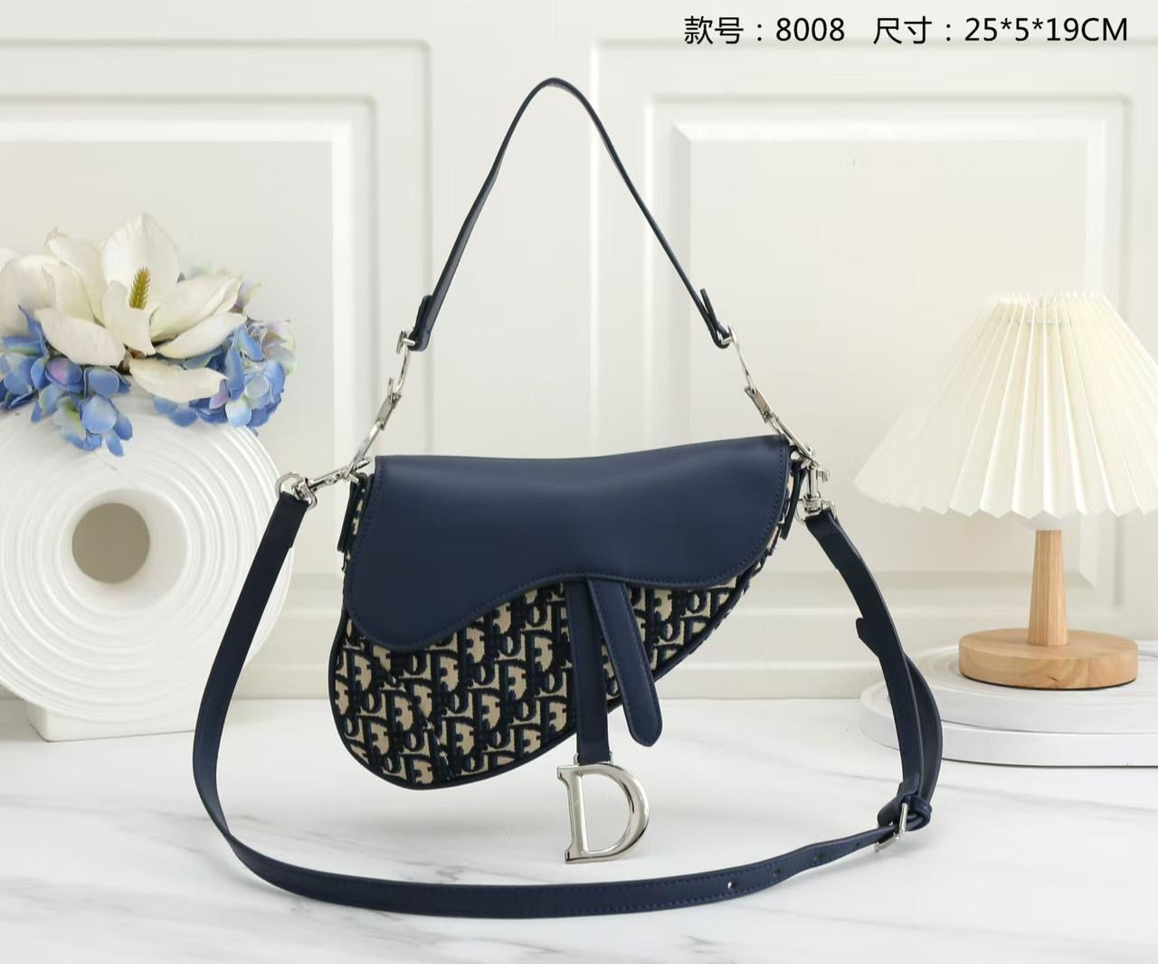 Dior Dior Saddle Blue Dior Oblique Jacquard Bag – product view