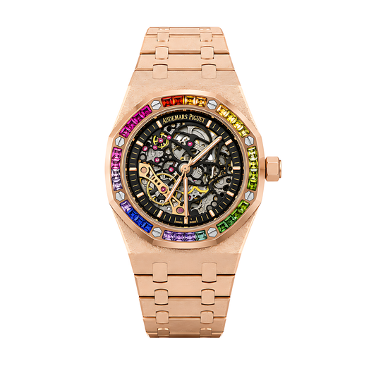 Audemars Piguet Royal Oak Rainbow Frosted Rose Gold Watch - image 1