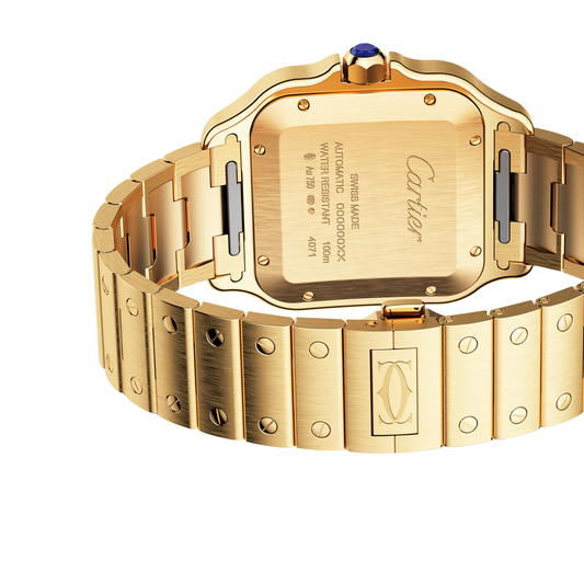 Cartier Watch | Santos de Cartier Gold-Tone Black Dial