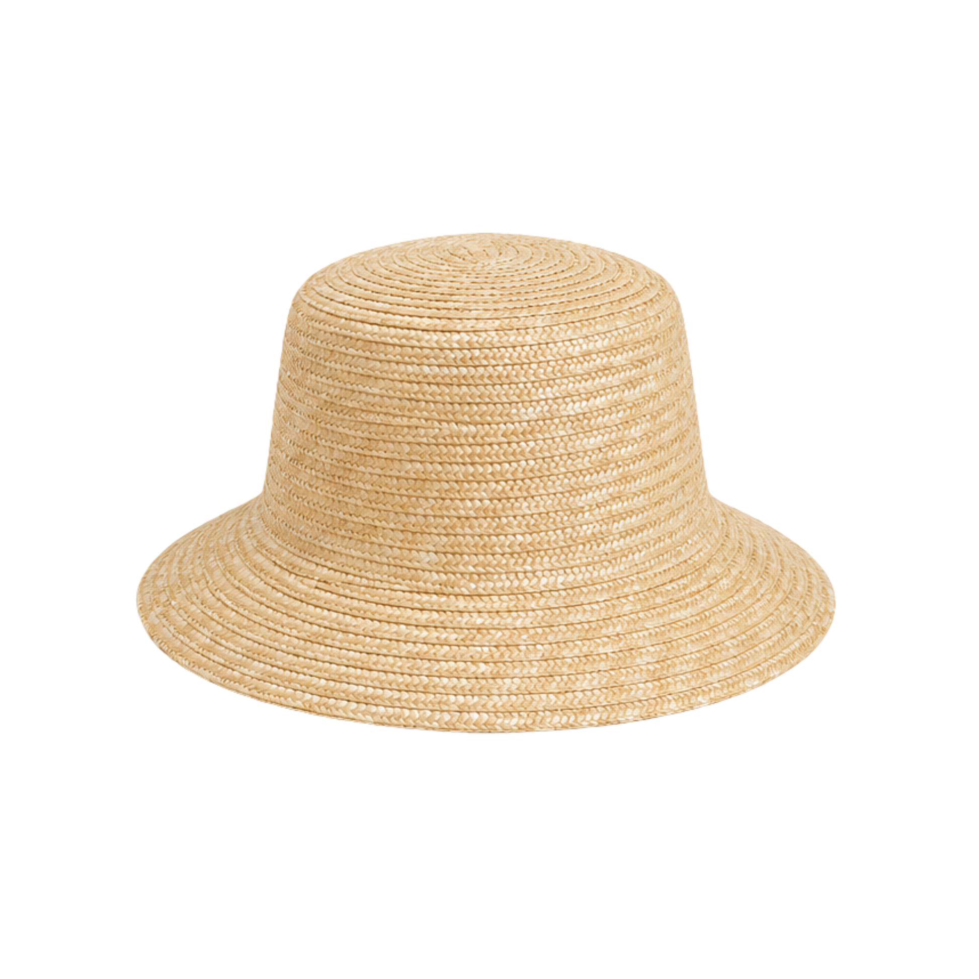 Chrome Hearts Leather Cross Straw Bucket Hat Beige Black – product view