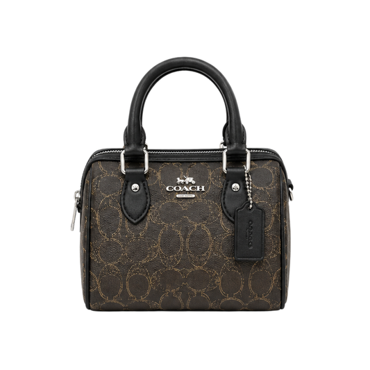 Coach Mini Rowan Brown Black Bag – product view