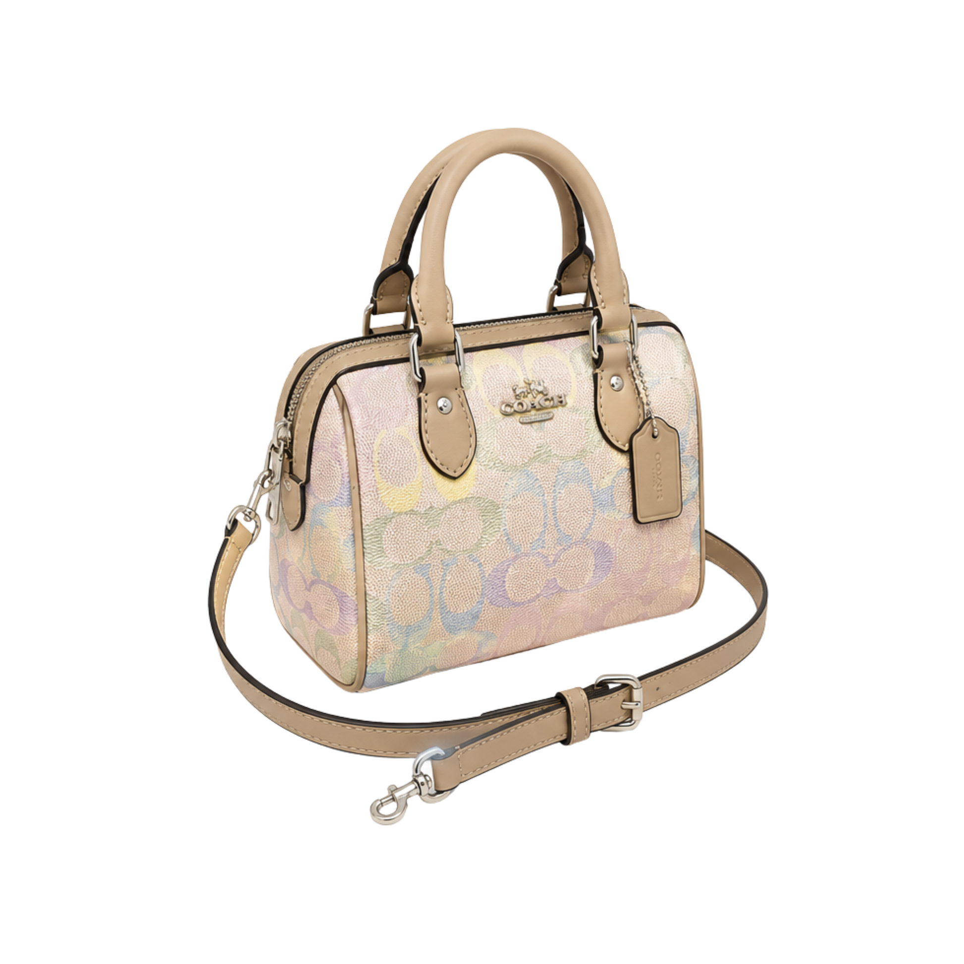 Coach Rowan Satchel Rainbow Signature Canvas – product view