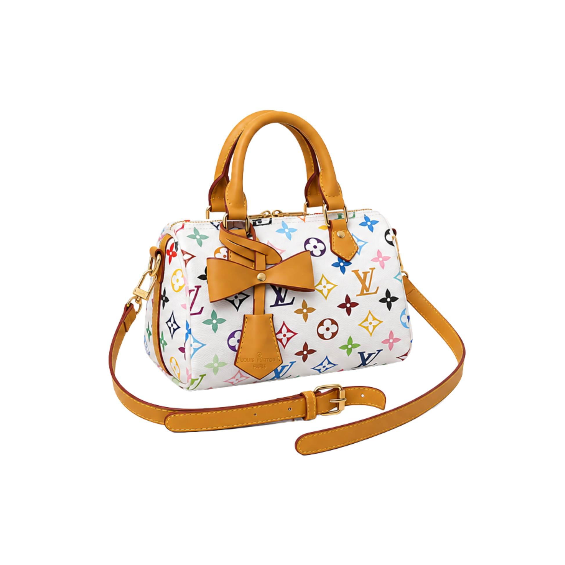 Louis Vuitton X Takashi Murakami Speedy White Multicolor Monogram Bag – product view