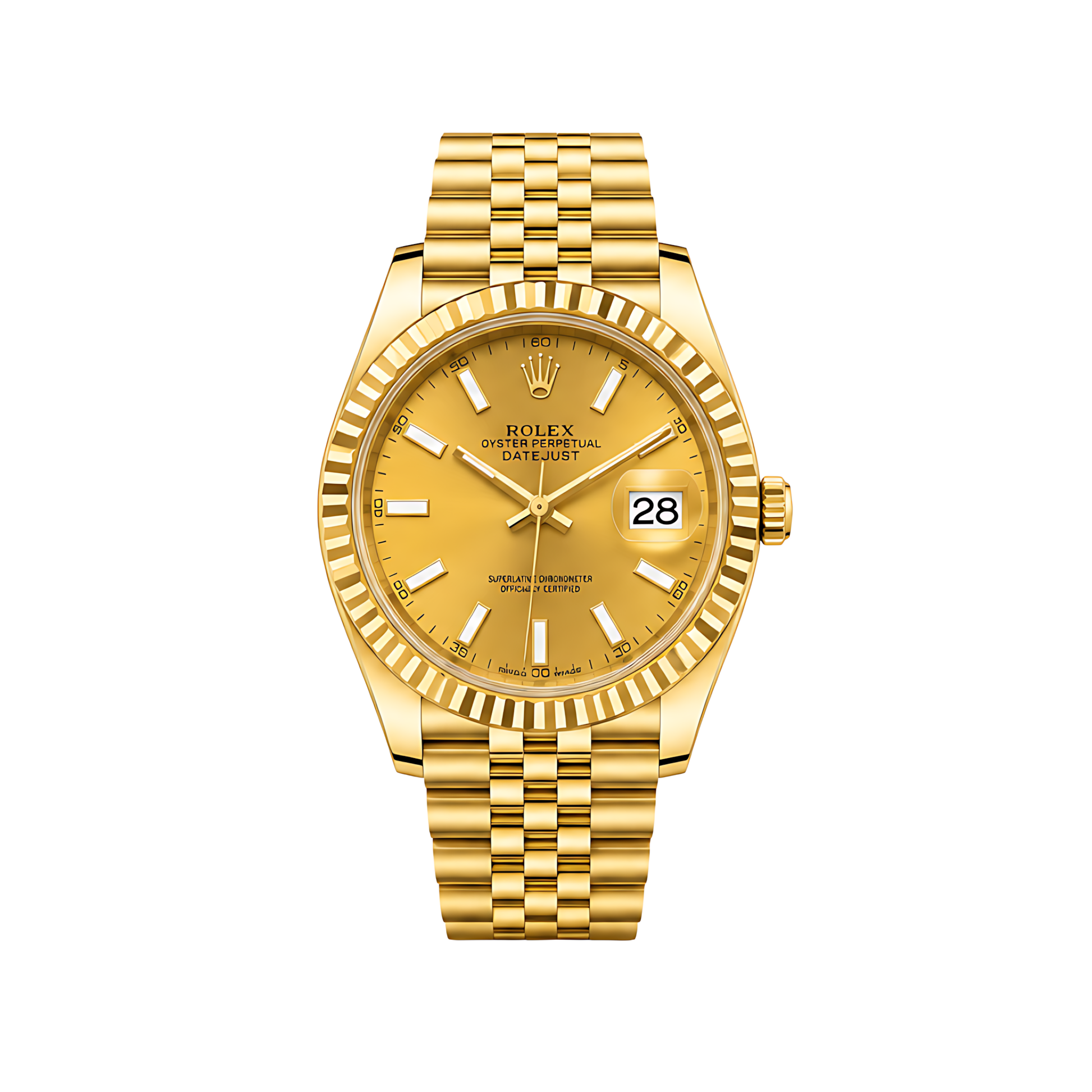 Rolex Datejust Mint Gold Waffle Dial Gold Watch - image 1