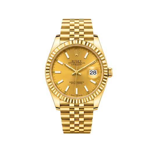 Rolex Datejust Mint Gold Waffle Dial Gold Watch - image 1