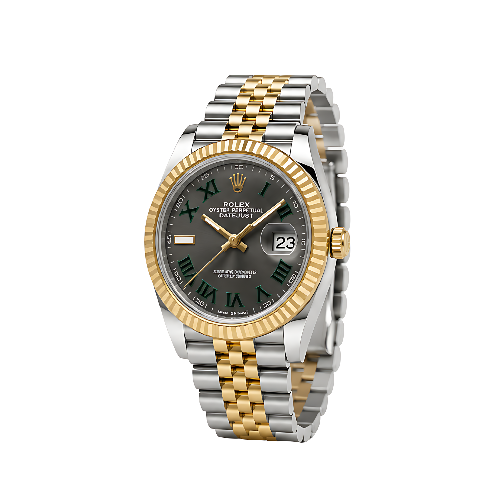 Rolex Datejust Wimbledon Dial Two Tone Silver Gold Watch - image 2