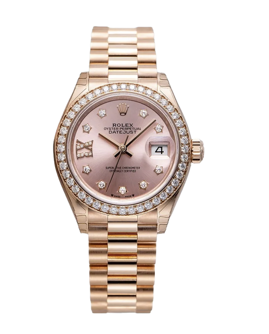 Rolex Watch | Datejust Rose Gold Diamond