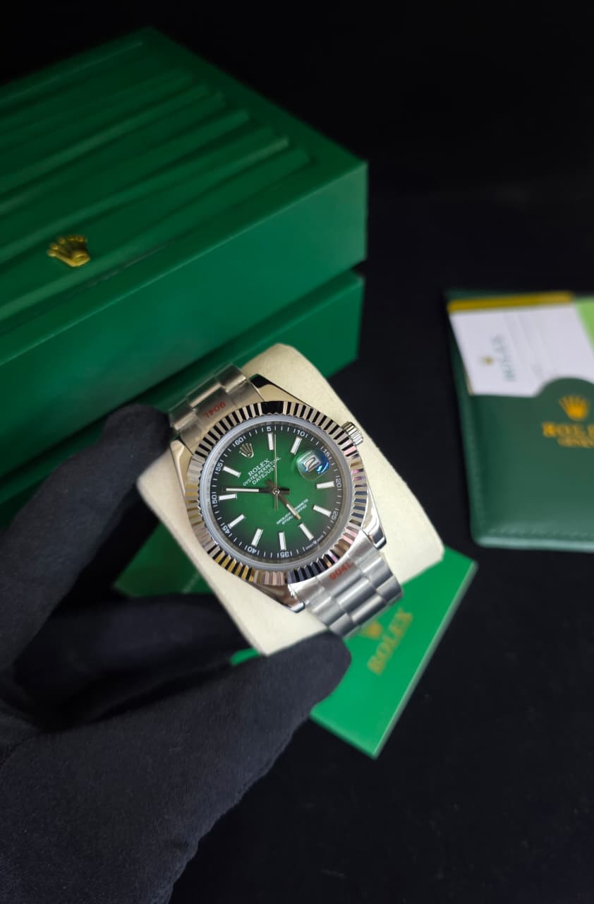 Rolex Oyster Perpetual Datejust Green Dial Bag – product view
