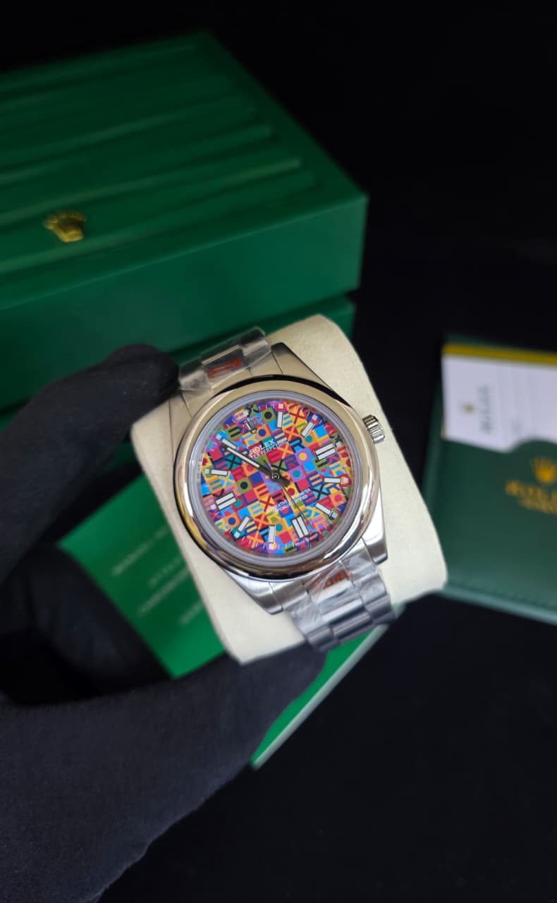 Rolex Watch Oyster Perpetual Multicoloured Jubilee Dial Bag – product view