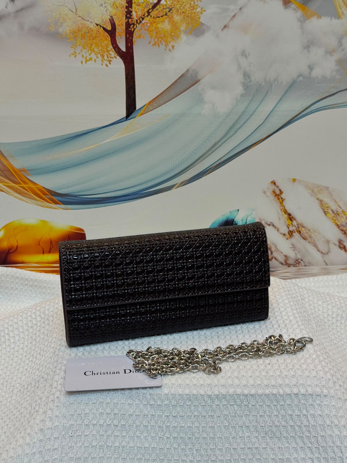 Dior Bag Woven Lambskin Lady Dior Rendezvous Wallet Chain – product view