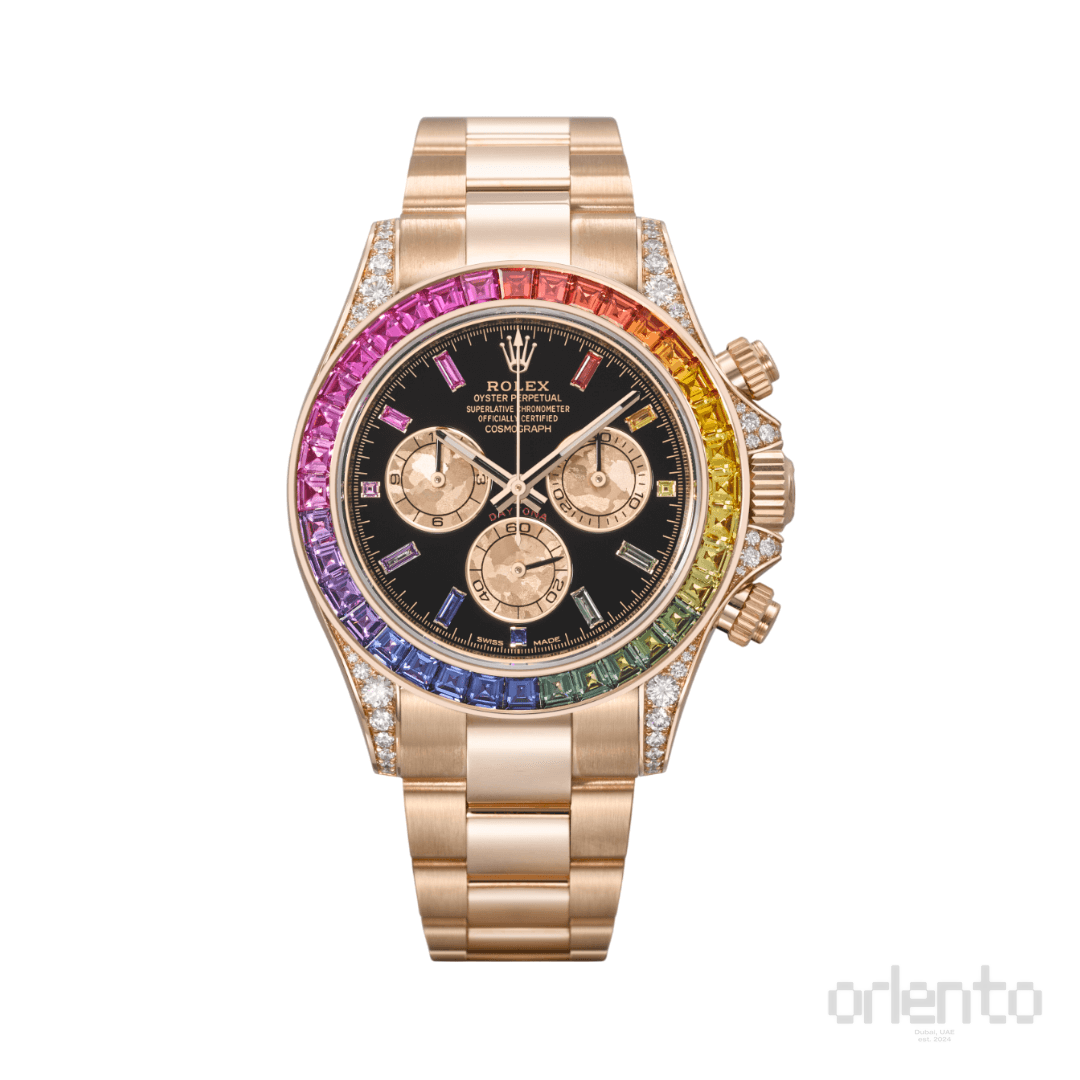Rolex | Rainbow Black Dial - Free & Fast UAE Shipping