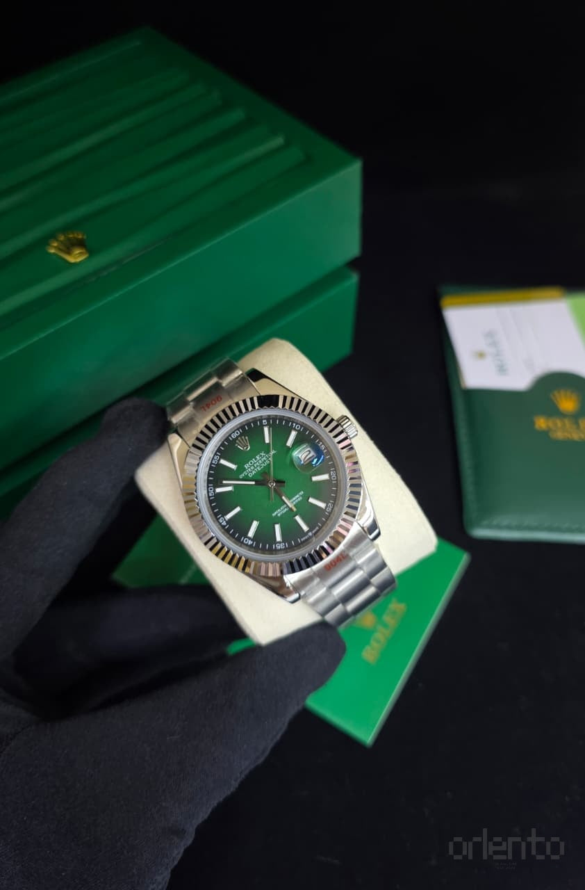 Rolex Oyster Perpetual Datejust Green Dial Bag – product view